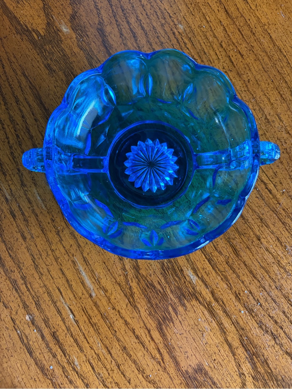 Blue Glass Decorative Bowl - Home Art